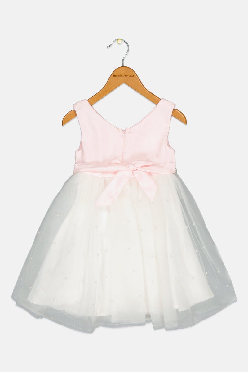 Lunamoon Kids Girl Two-Tone Party Dress, Multicolor - Image 2