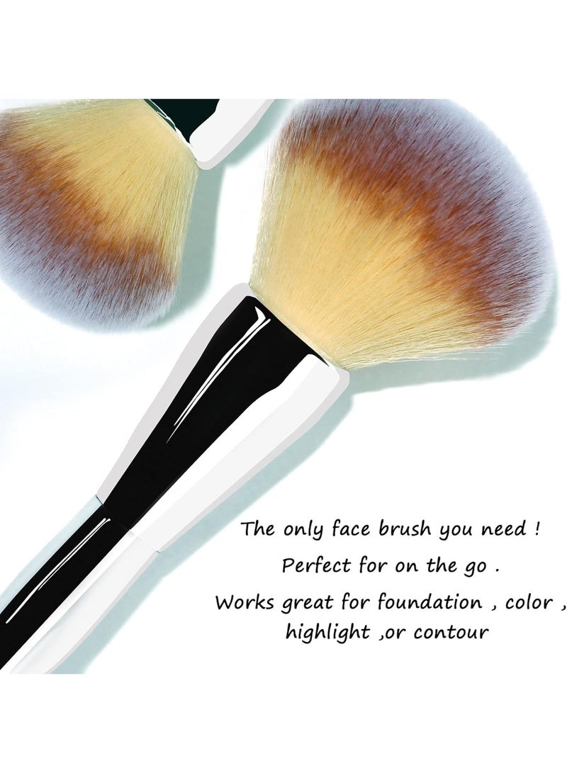 ‌Premium Large Flat Arched Kabuki Foundation Brush – For Blending Liquid, Cream & Powder Makeup‌ - Image 4