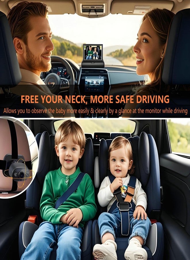 YIMU Baby Car Camera for Backseat: Rear-Facing Infant Back seat Camera Baby with HD 720P, Easy Setup, Crystal-Clear Night Vision, and 360° Rotation KB (KB40 4.3 inch) - Image 4