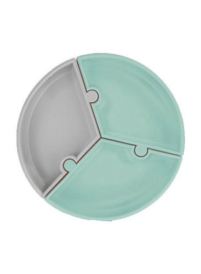 Minikoioi Puzzle Plate - River Green,  Powder Grey - Image 1