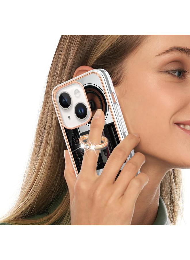 Zaboon Case For iPhone 13 Electroplating Dual-side IMD Phone Case with Ring Holder - Image 5