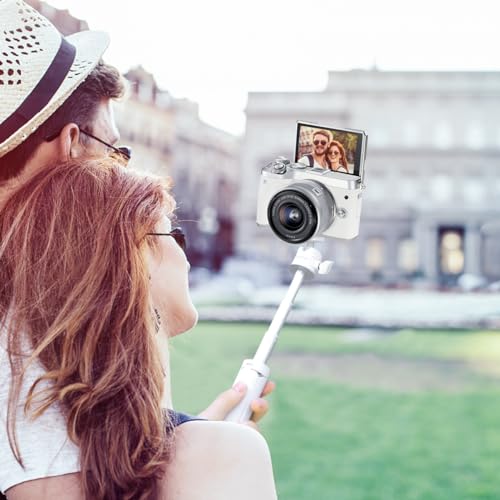 YILIWIT MT-08 White Mini Tripod for Camera,1/4" Screw Universal Portable Camera Tripod Compatible with DJI OSMO Pocket 3/OSMO 360/Insta360 x5/iPhone/Sony/Canon, Extendable Handheld Video Shooting Vlog Stand - Image 4