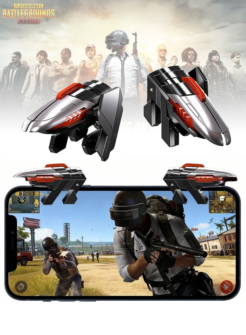 MWS-ForCamping PUBG Mobile Controller Combo Kits, Mobile Phone L2R2 4 Triggers for PUBG/Call of Duty/Apex, Aim & Fire Trigger for iPhone & Android Phones - Image 1