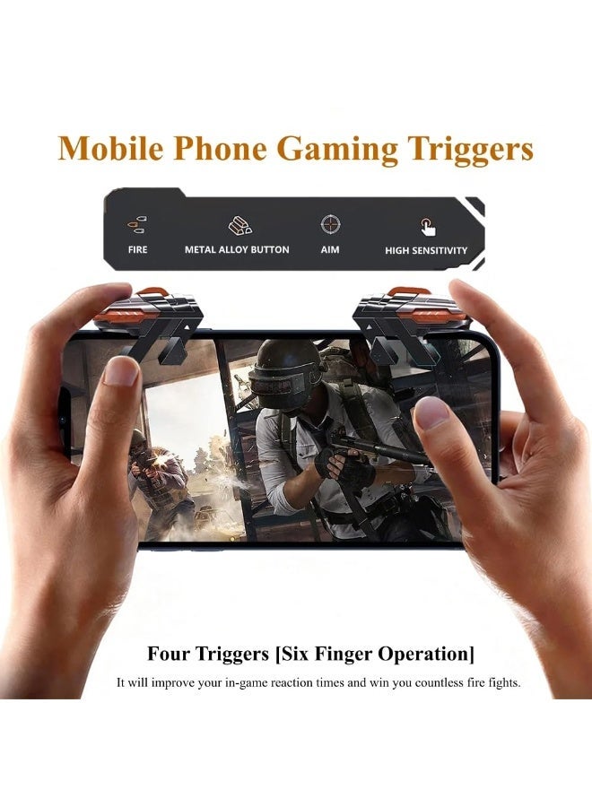 MWS-ForCamping PUBG Mobile Controller Combo Kits, Mobile Phone L2R2 4 Triggers for PUBG/Call of Duty/Apex, Aim & Fire Trigger for iPhone & Android Phones - Image 3
