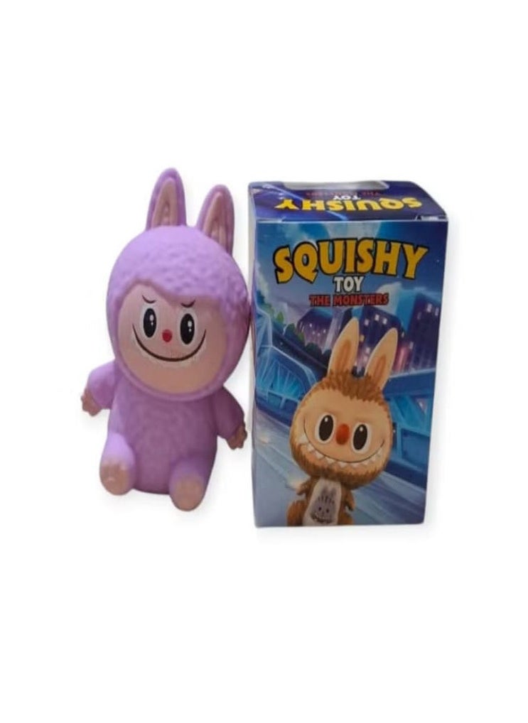 Generic - Mainan Squishy The Monster Labubu Warna Warni Mainan Pencet Soft Toy Penghilang Stress Purple - Image 1