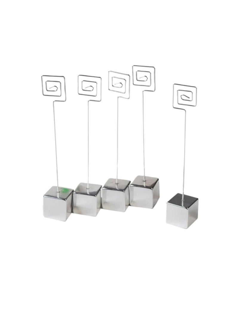 Generic Wire Card Holder Square Silver 5 pieces  - Image 3