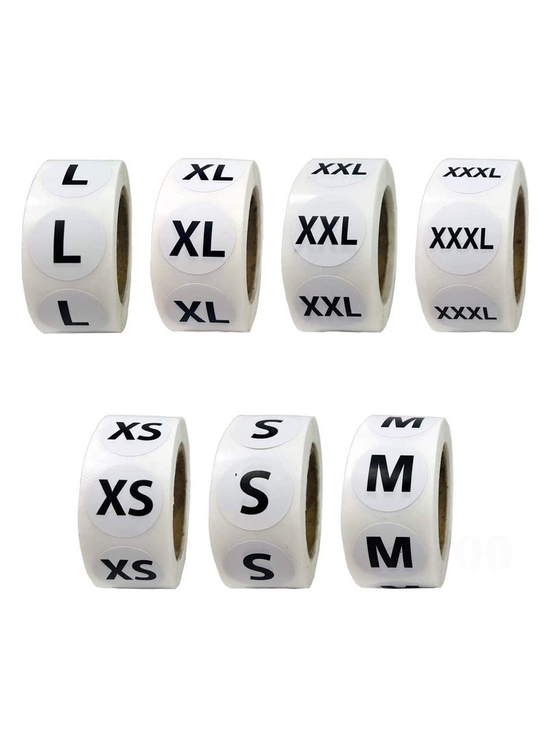 SYOSI 6 PCS Clothing Size Stickers Labels 7/8" Round Self Adhesive Size Stickers for Clothing T Shirts Retai  - Image 1