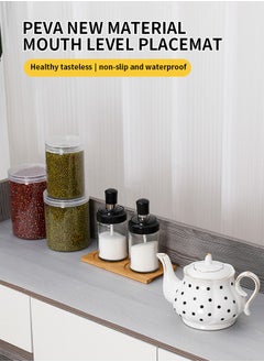 DUNISO 3 Rolls Cabinet Mat, Non Adhesive Eva Shelf Liner, Anti Slip Drawer Mat, Anti Fouling And Moisture Proof, Can Be Cut, Suitable For Kitchen And Bedroom Refrigerators (30x150cm)  - Image 2