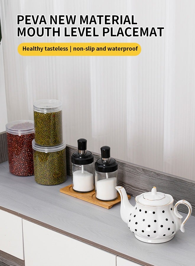 DUNISO 3 Rolls Cabinet Mat, Non Adhesive Eva Shelf Liner, Anti Slip Drawer Mat, Anti Fouling And Moisture Proof, Can Be Cut, Suitable For Kitchen And Bedroom Refrigerators (30x150cm)  - Image 2