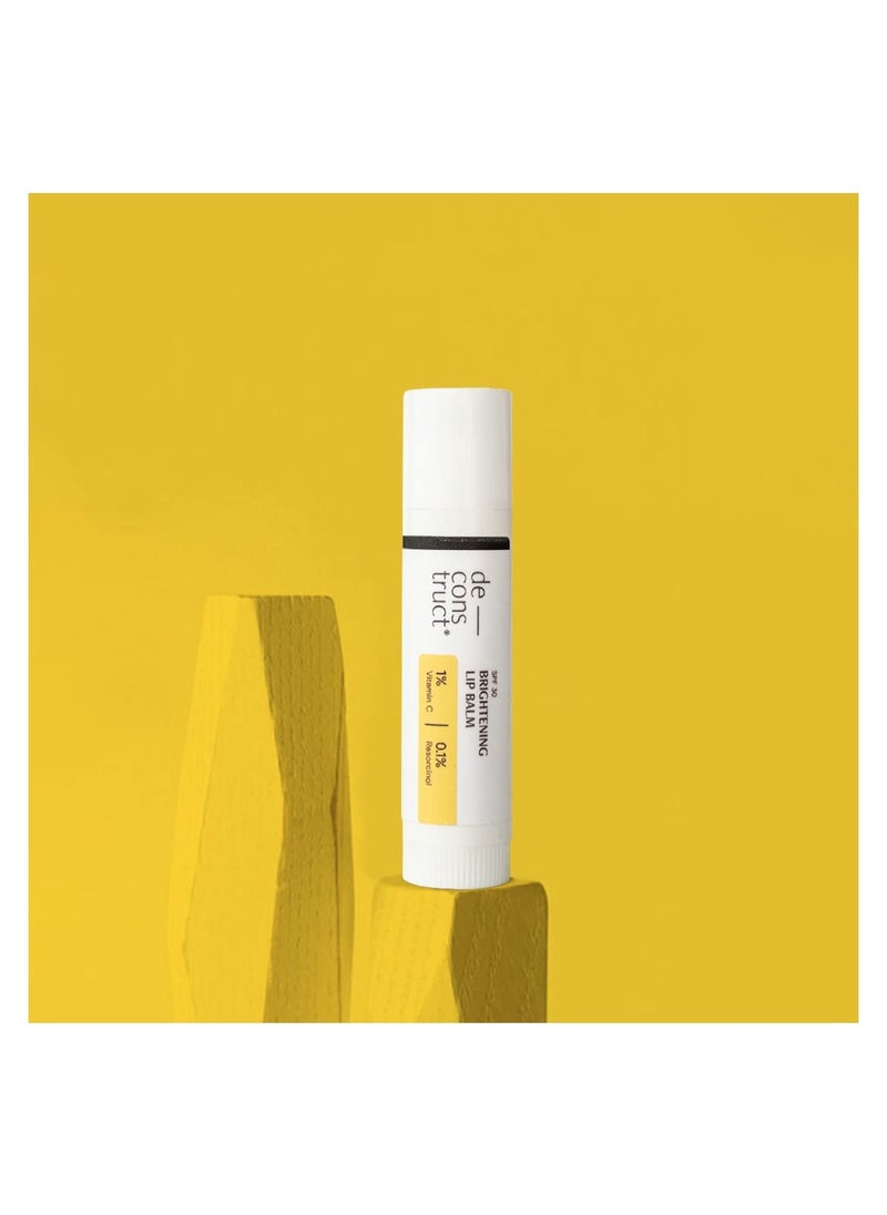 Deconstruct - Deconstruct Brightening Lip Balm with SPF 30 | For Dark, Pigmented, Dry, Flaky Lips | Brightens Pigmented Lips | Vitamin C for Dark Lips | SPF 30 for Sun Damage and Discoloration | Lip Balm for Glossy Buttery Soft Pink Lips | For Women & Men - (4 gm) - Image 1