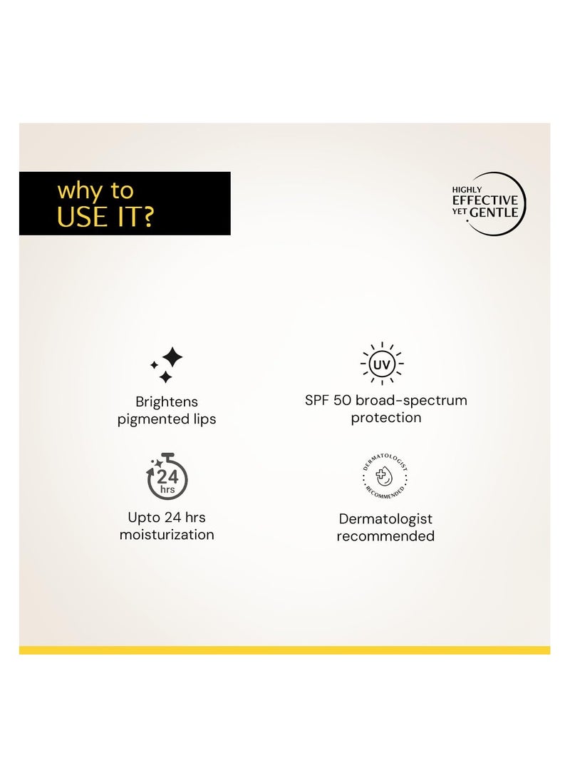 Deconstruct Brightening Lip Balm for Dark Lips | SPF 50 | Vitamin C & Resorcinol | Brightens Dark Lips & Evens Lip Tone | Vitamin E & Murumuru Butter | 4.2g - Image 3