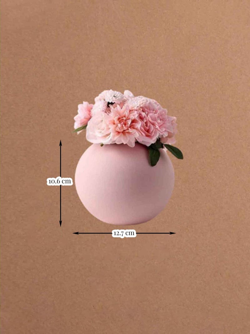 Purezento Cooee Beautiful Ceramic Decorative Vases with Unique Quality for Home Decor, Center Table, Flowers Pot,Bedroom Side Corners,Living Room Decoration,and Party Centerpieces(Pink Color) - Image 2