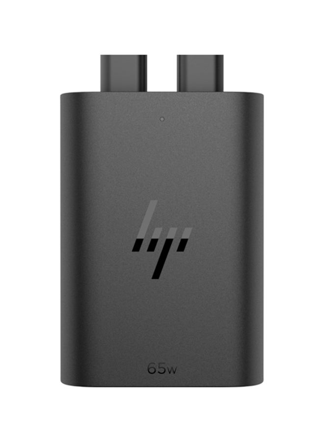 HP شاحن الكمبيوتر المحمول GaN USB-C بقدرة 65 وات (600Q7AA) أسود - Image 4