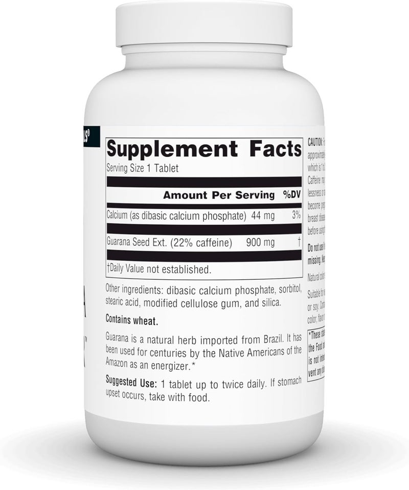 Source Naturals مكمل الطاقة من سورس ناتشورالز جواarana 900 ملغ 100 قرص - Image 2