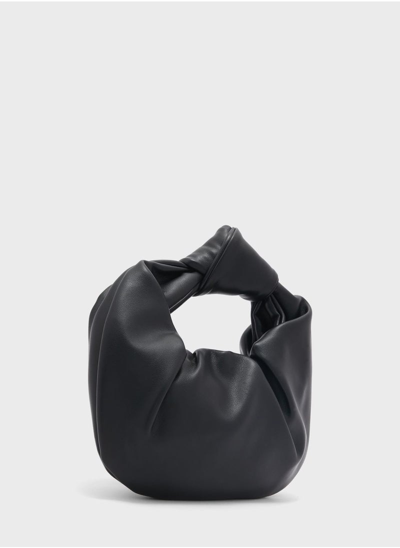 Ginger - Ruched Moon Shape Clutch - Image 1