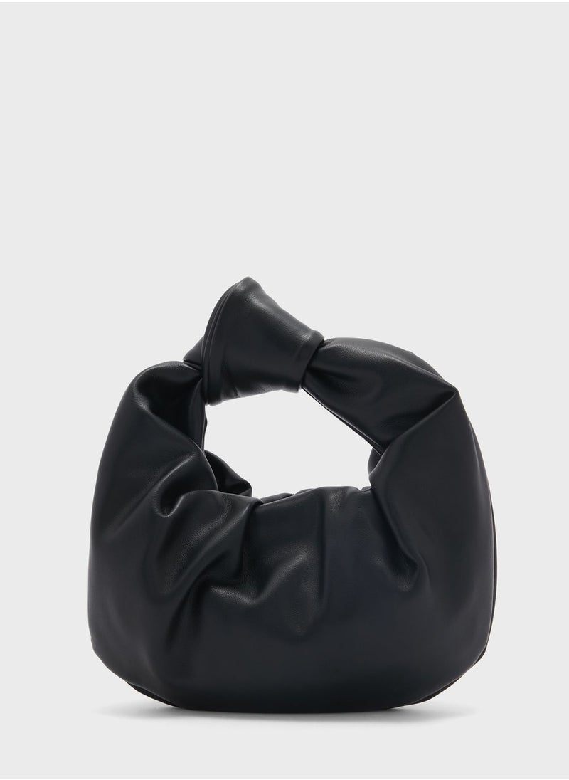 Ginger - Ruched Moon Shape Clutch - Image 1