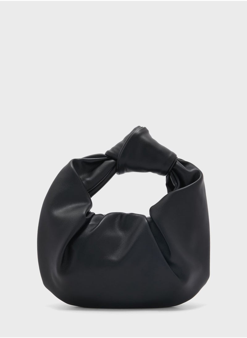Ginger - Ruched Moon Shape Clutch - Image 1