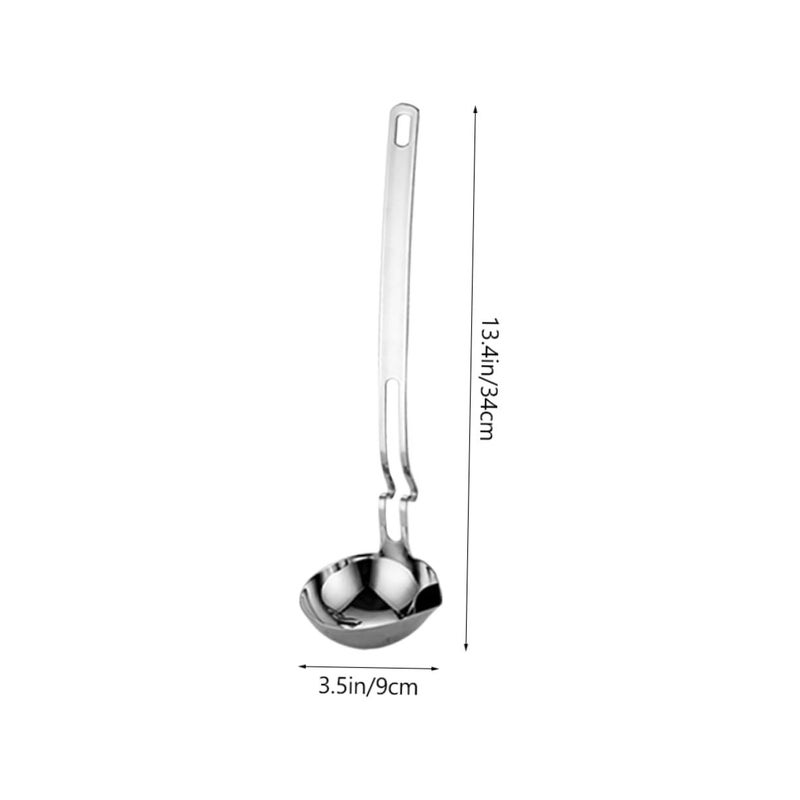 Stainless Steel Soup Fat Separator Ladle Dishwasher Safe Oil Filter Spoon - Image 3