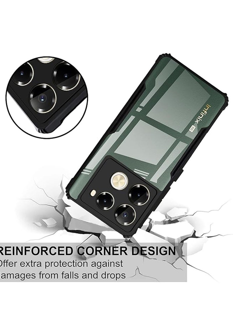 Wtech Hybrid TPU Silicone With Raised Armour Bumpers Slim Case Cover For Infinix Note 40 Pro+ / Infinix Note 40 Pro Plus 5G 2024 / Infinix Note 40 Pro 4G/5G 2024 Black - Image 4