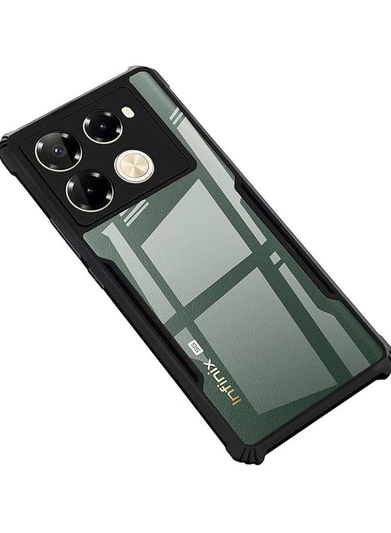 Wtech Hybrid TPU Silicone With Raised Armour Bumpers Slim Case Cover For Infinix Note 40 Pro+ / Infinix Note 40 Pro Plus 5G 2024 / Infinix Note 40 Pro 4G/5G 2024 Black - Image 3