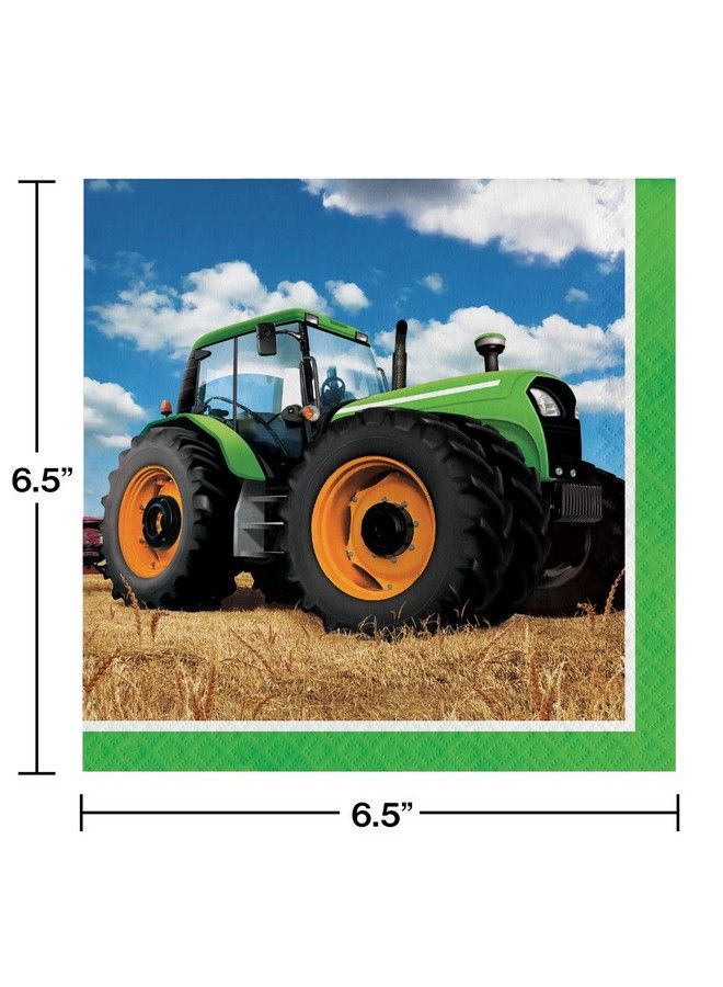 CREATIVE CONVERTING Tractor Time Napkins 48 Ct - Image 3