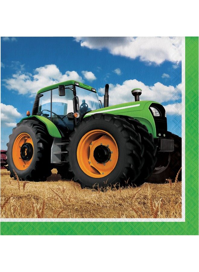 CREATIVE CONVERTING Tractor Time Napkins 48 Ct - Image 2
