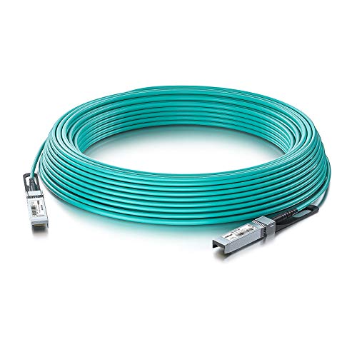 10Gtek كابل 10Gtek 10G SFP+ AOC - كابل ألياف بصرية نشطة 10GbE SFP+ إلى SFP+، تجميعات ألياف OM3 MMF متصلة مباشرة مع موصلات SFP+ لجهاز Cisco SFP-10G-AOC5M، Ubiquiti UniFi، Mikrotik، بطول 5 أمتار - Image 1