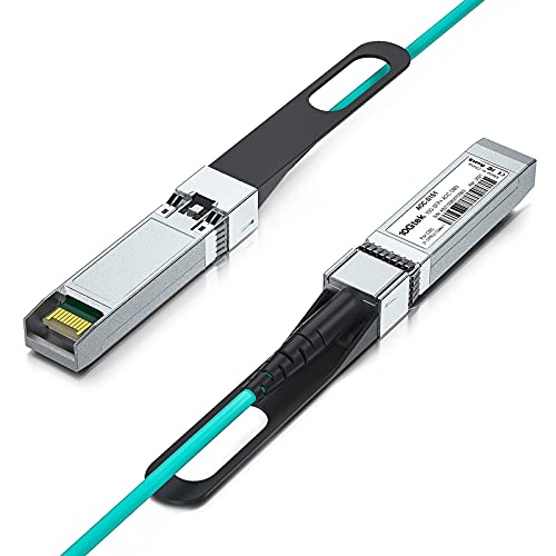 10Gtek كابل 10Gtek 10G SFP+ AOC - كابل ألياف بصرية نشطة 10GbE SFP+ إلى SFP+، تجميعات ألياف OM3 MMF متصلة مباشرة مع موصلات SFP+ لجهاز Cisco SFP-10G-AOC5M، Ubiquiti UniFi، Mikrotik، بطول 5 أمتار - Image 2