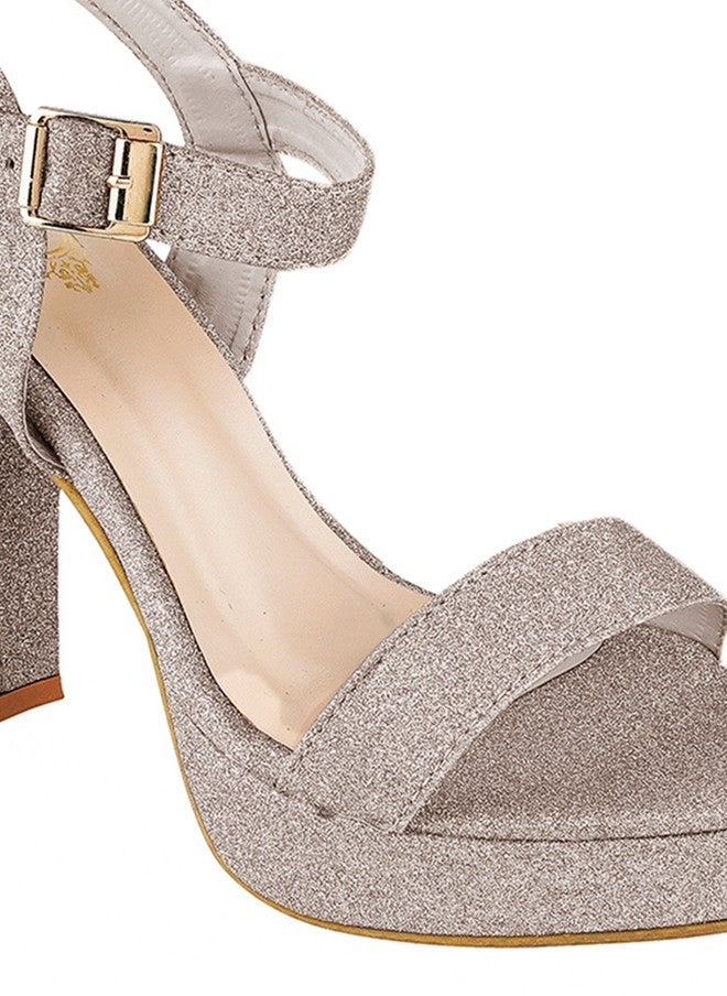Shoetopia Girls Party Block Peep Toes with Buckles - Image 5