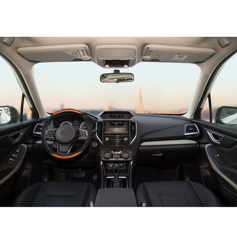 GIANT PANDA Steering Wheel Cover for Subaru Forester, Car Steering Wheel Cover for Subaru Outback and Crosstrek - Orange - Image 3