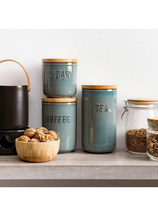 دلتي طقم علب بورسلين رمادي 3 قطع - Image 1