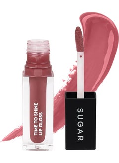 SUGAR Cosmetics Time To Shine - Lip Gloss - 02 Velma Pinkley (Pink Nude) - 4.5 gms - High Shine Lip Gloss with Jojoba Oil  - Image 1