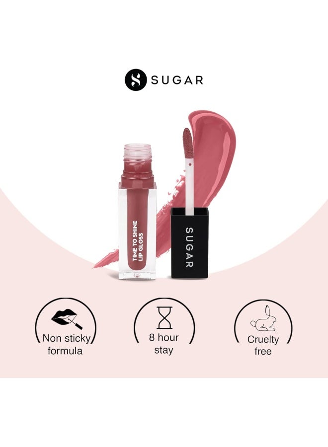 شوجر كوزماتيكس ملمع شفاه وقت اللمعان - فيلما بينكلي وردي نيود - ٤.٥ جرام - ملمع شفاه عالي اللمعان بزيت الجوجوبا - Image 2