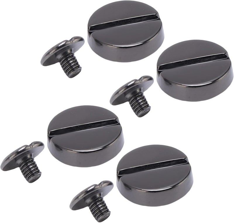 Screw Rivets Leather Rivets Book Binding Posts Nail Rivets Durable Zinc Alloy Flat Slotted Cap Rivets for Belt Handbag Repair Crafting 12mm 50 Pieces - Image 2