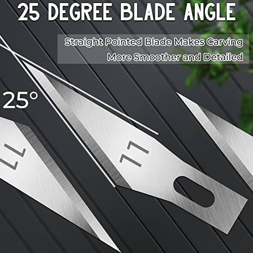 Jetmore 100 Pack Exacto Knife Blades, Hobby & Craft Knife Replacement Blades with Storage Box for Scrapbooking, Caving & Stencil - Image 4