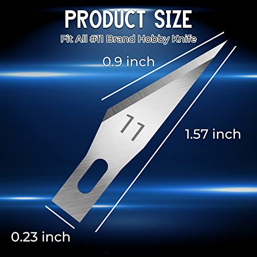 Jetmore 100 Pack Exacto Knife Blades, Hobby & Craft Knife Replacement Blades with Storage Box for Scrapbooking, Caving & Stencil - Image 2