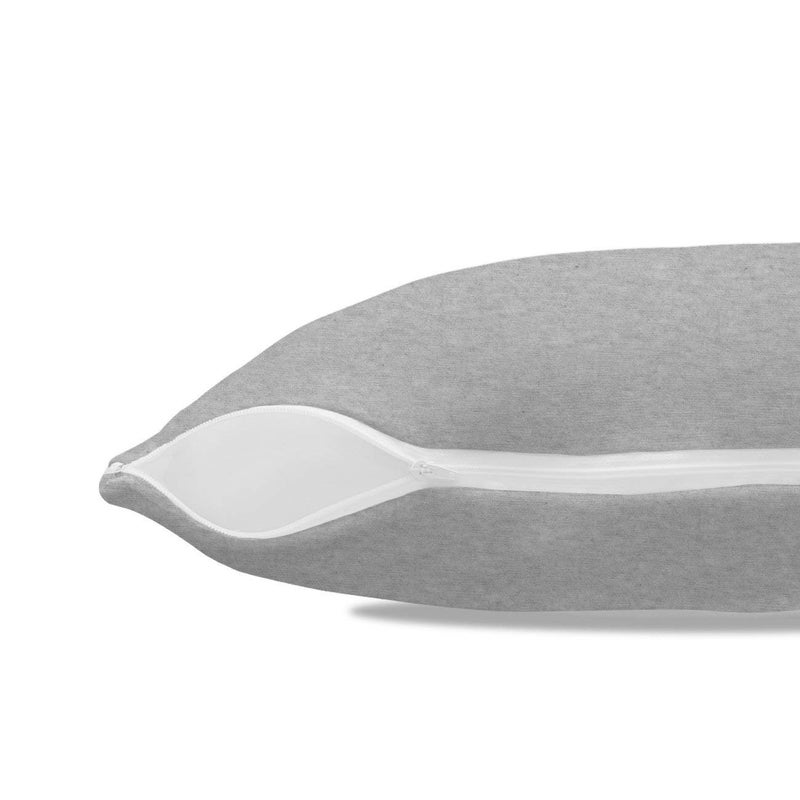 Betty Dain Stretch Jersey Universal Pillowcase - One Size Fits All Pillows, 100% Jersey Knit Cotton Pillowcase, Soft Covering for Standard and King Pillows, Zipper Closure, Gray, 2 Per Pack - Image 5