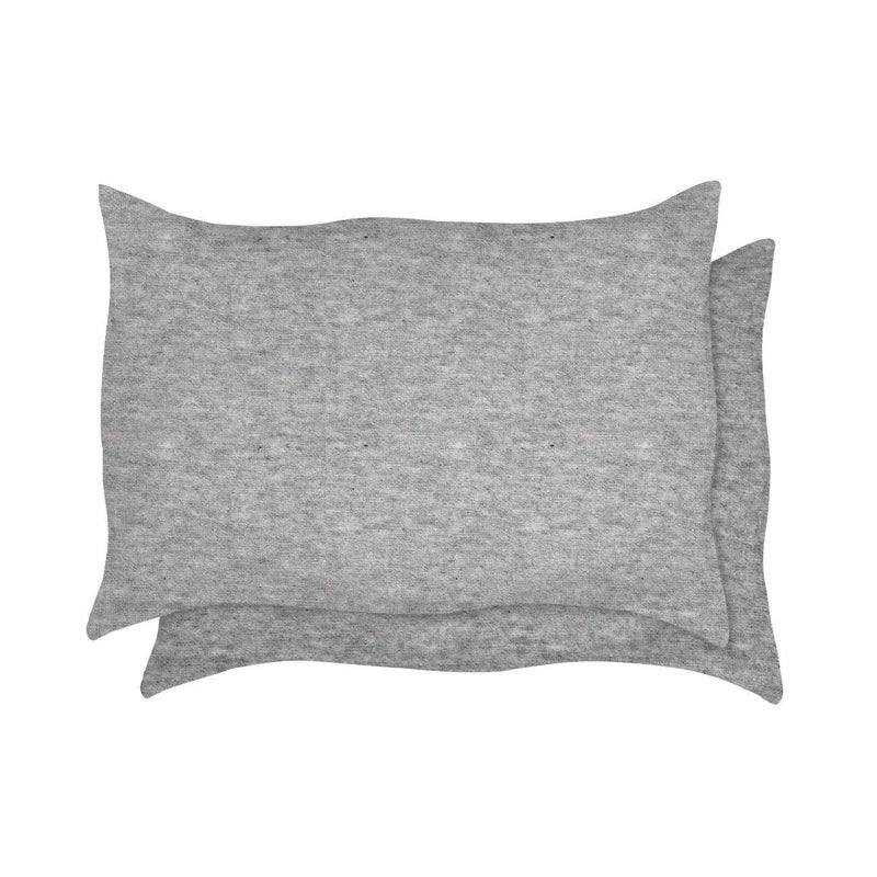 Betty Dain Stretch Jersey Universal Pillowcase - One Size Fits All Pillows, 100% Jersey Knit Cotton Pillowcase, Soft Covering for Standard and King Pillows, Zipper Closure, Gray, 2 Per Pack - Image 2