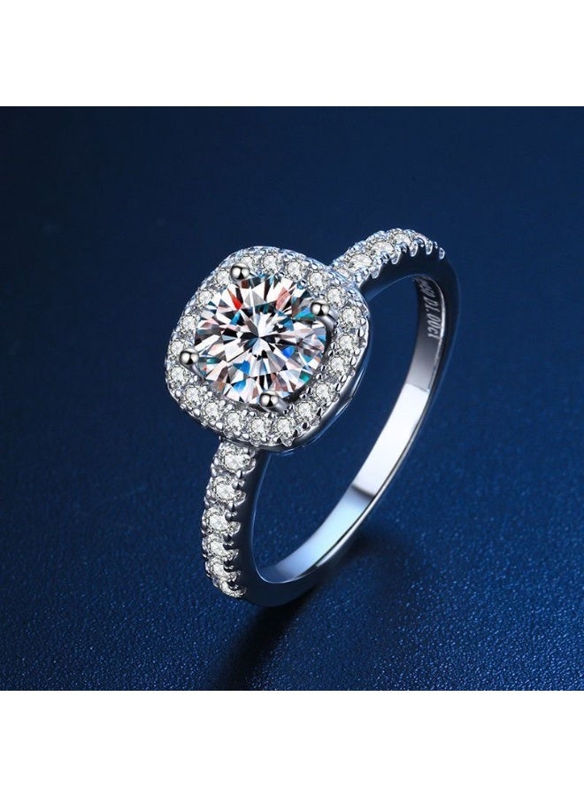 Field 2 Carat Moissanite Engagement Ring for Women, S925 Sterling Silver Platinum Plated Solitaire Promise Ring with Gift Box – Elegant Jewelry for Proposal, Wedding, or Anniversary Gift - Image 2