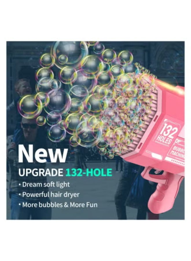 Automatic Bubble Gun for Kids with 132 Holes – High-Output Bubble Machine with Bubble Solution – Thousands of Bubbles Instantly – Safe & Easy-to-Use Bubble Toy for Toddlers, Children & Teens – Perfect for Outdoor Fun, Birthday Parties, Weddings & Summer Activities  - Image 2