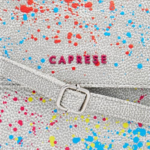 Caprese Splash Satchel Bag, Small | Stylish Printed Handbag for Women with Adjustable & Detachable Sling Strap | Magnetic Snap & Zipper Closure | Ideal for Office & Daily Use (Beige) - Image 3