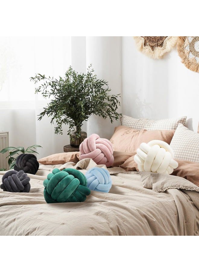 Wadser 2 Pcs Knot Pillow Ball, Caramel Knotted Pillow Plush Ball Pillows, 8.7" Decorative Throw Pillows for Sofa Couch Aesthetic Home Decor - Image 5
