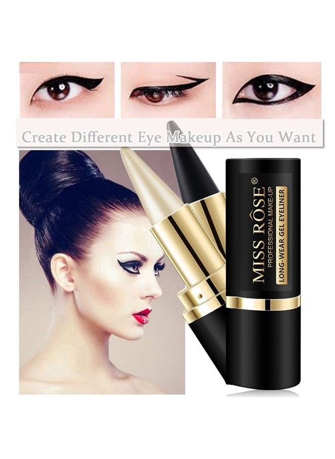 Aaiffey - 2 Colors Gel Eyeliner Set,Quick-Dry Cream Eyeliner Waterproof and Smudge Proof Eye-liner Pencil Long-Lasting Matte Black Eyeliner Stick for Women Girls (01 Silver+03 Brown) - Image 1