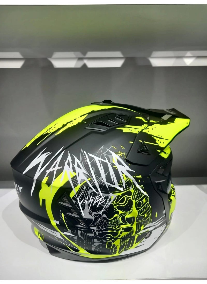sway Helmet X1-X Seoul Black/yellow Chin Protrusion  - Image 4