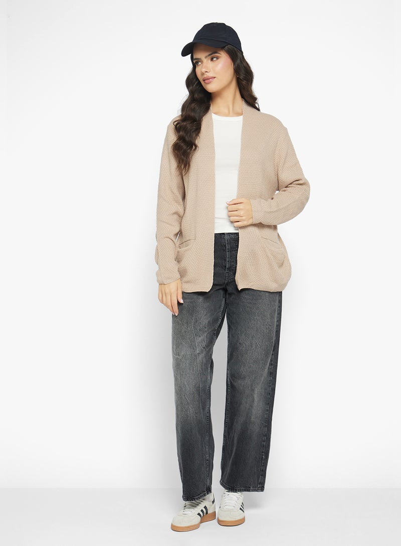 Ginger Longline Kniited Cardigan with Pockets - Image 4