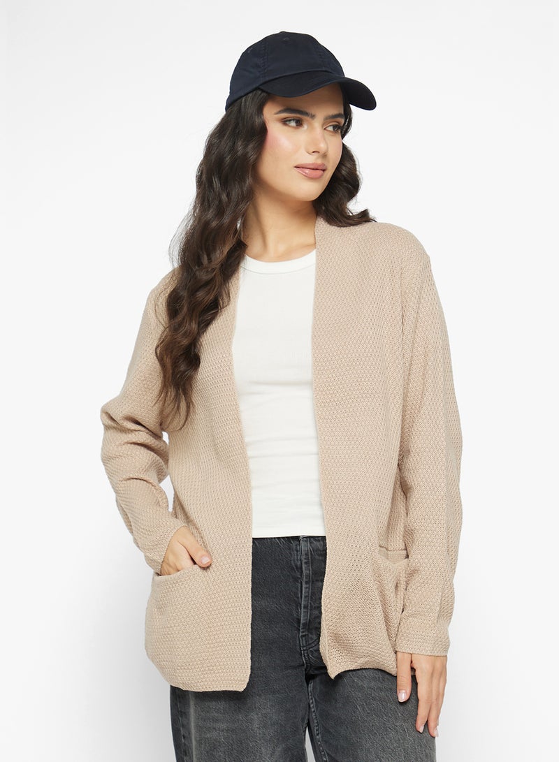 Ginger Longline Kniited Cardigan with Pockets - Image 1