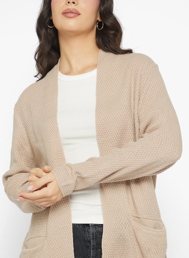 Ginger Longline Kniited Cardigan with Pockets - Image 3