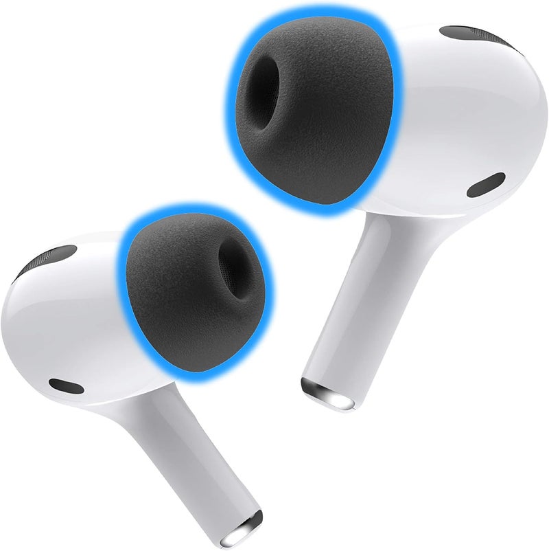 AutoLine Pro أوتولاين برو أطراف أذن رغوة الذاكرة فوم ماسترز لـ AirPods الجيل الأول والثاني | مريحة | آمنة | عزل ضوضاء أفضل | أطراف بديلة الإصدار 3.0 (صغيرة - 3 أزواج، أسود) - Image 1