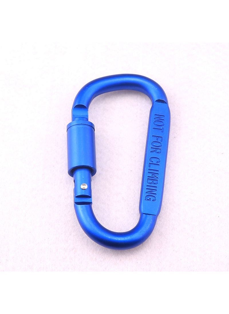 Generic Factory for wholesale 8D bold color long nut with lock aluminum alloy carabiner bag buckle tent convenient hook Blue