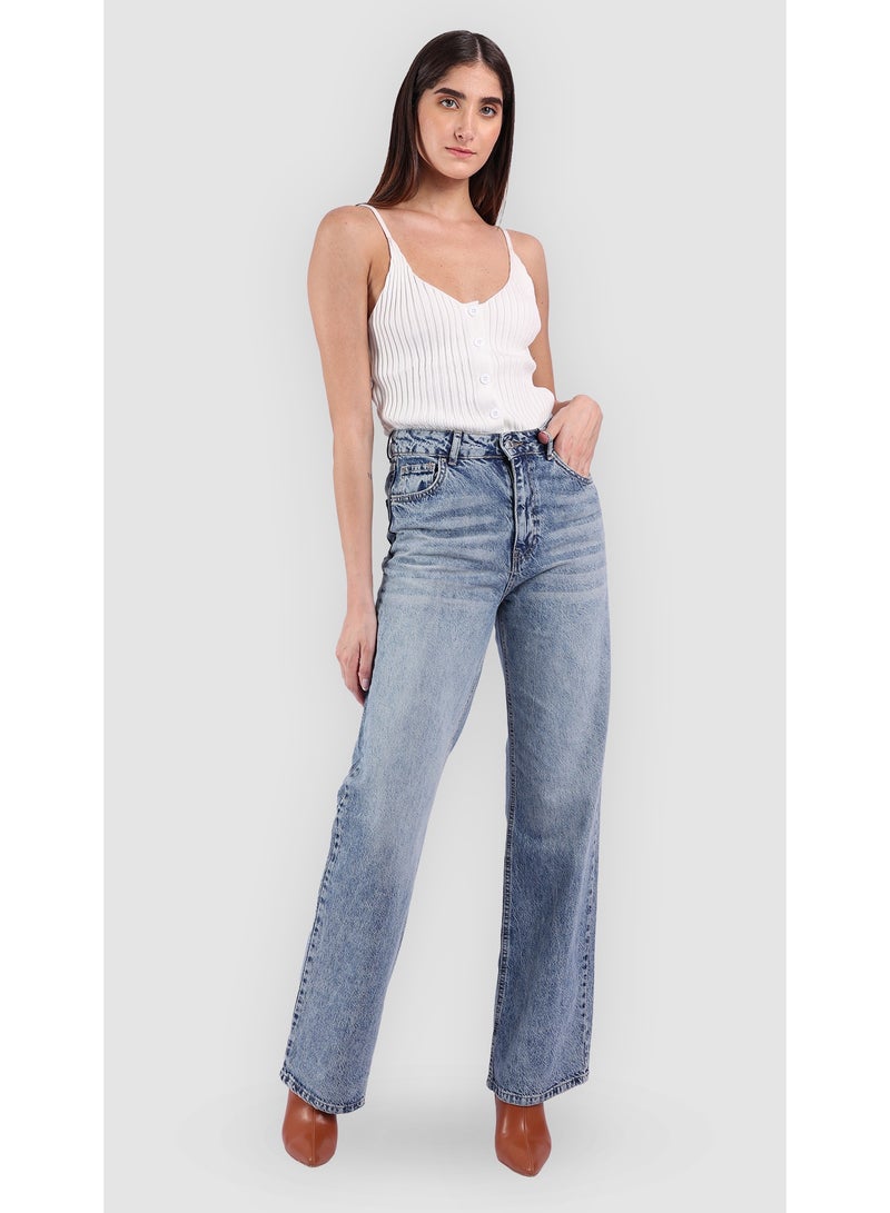 KYVELi High-Waist Straight Leg Denim Jeans for Women - Image 1